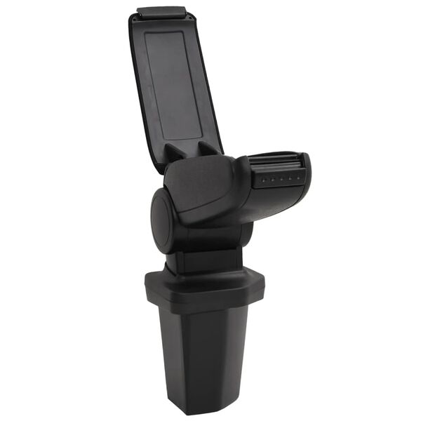 vidaXL Reposabrazos para coche ABS negro 15x32x(40-52) cm