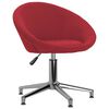 vidaXL Silla de oficina giratoria de tela rojo tinto