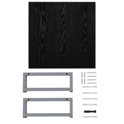 vidaXL Mueble de cuarto de baño negro 40x40x16,3 cm
