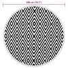 vidaXL Alfombra de exterior ARAKIL blanco y negro &Oslash;200 cm PP