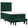 vidaXL Cama box spring con colch&oacute;n terciopelo verde oscuro 90x190 cm