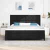 vidaXL Cama tipo Box Spring con colch&oacute;n Negro 200 x 200 cm tela