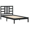 vidaXL Estructura de cama madera maciza negra 100x200 cm