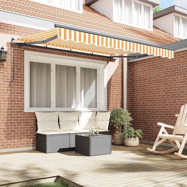 vidaXL Toldo Retr&aacute;ctil Manual Amarillo 250 x 200 cm tela