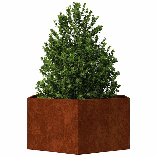 vidaXL Jardinera de acero corten oxidado 90x90x45 cm