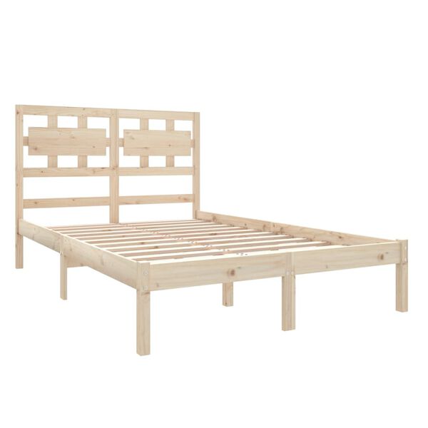 vidaXL Estructura de cama madera maciza 120x190 cm