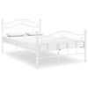 vidaXL Estructura de cama sin colch&oacute;n metal blanco 120x200 cm