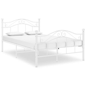 vidaXL Estructura de cama sin colch&oacute;n metal blanco 120x200 cm