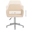 vidaXL Sillas de comedor giratorias 6 unidades tela crema
