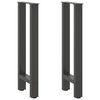 vidaXL Patas para consola antracita (2 unidades, 28 x 72-73 cm, acero)