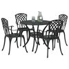 vidaXL Conjunto de Comedor de Jard&iacute;n 5 pcs Negro Aluminio