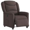 vidaXL Sill&oacute;n reclinable el&eacute;ctrico tela marr&oacute;n oscuro