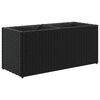 vidaXL Jardinera de jard&iacute;n con 2 maceteros rat&aacute;n PE negro 72x30x32 cm