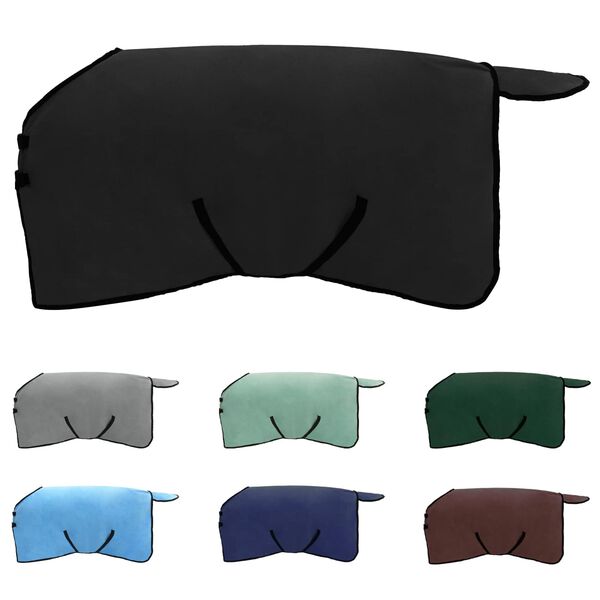 vidaXL Manta para Caballo Negro Poli&eacute;ster