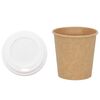 vidaXL Vasos de caf&eacute; de papel con tapa 1000 uds 4oz 100ml