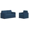 vidaXL Sof&aacute; 2 pcs Azul 158 x 78 x 80 cm tela