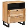 vidaXL Armario de Noche Natural 50 x 33 x 62 cm Madera de mango maciza