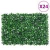 vidaXL Valla de hojas de arbusto artificial 24 uds verde 40x60 cm