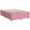vidaXL Cama box spring con colch&oacute;n terciopelo rosa 160x200 cm