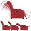vidaXL Sill&oacute;n de majaje elevable el&eacute;ctrico cuero artificial rojo
