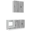 vidaXL Unidad de cocina KALMAR 5 uds. Sonoma gris Madera de ingenier&iacute;a