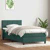 vidaXL Cama box spring con colch&oacute;n terciopelo verde oscuro 90x220 cm