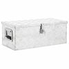 vidaXL Caja de almacenaje de aluminio plateado 70x31x27 cm