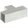 vidaXL Conector de postes en forma de T metal galvanizado 101x101 mm