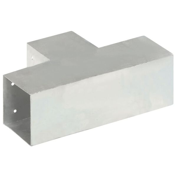 vidaXL Conector de postes en forma de T metal galvanizado 101x101 mm