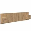 vidaXL Cabecero con Mueble 3 pcs Roble artisan Madera de ingenier&iacute;a