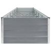 vidaXL Arriate de jard&iacute;n de acero galvanizado gris 480x80x45 cm