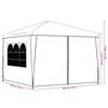 vidaXL Carpa para celebraciones gris antracita 3x3 m