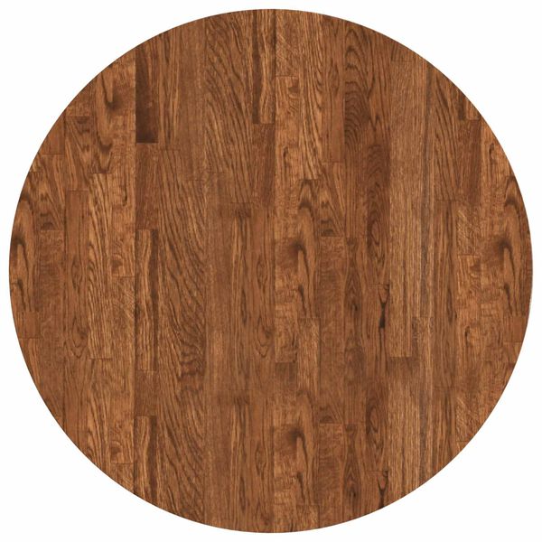 vidaXL Encimera Marr&oacute;n Claro &Oslash; 70 x 4 cm Madera de Roble S&oacute;lido