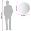 vidaXL Espejo de ba&ntilde;o LED redondo 70 cm