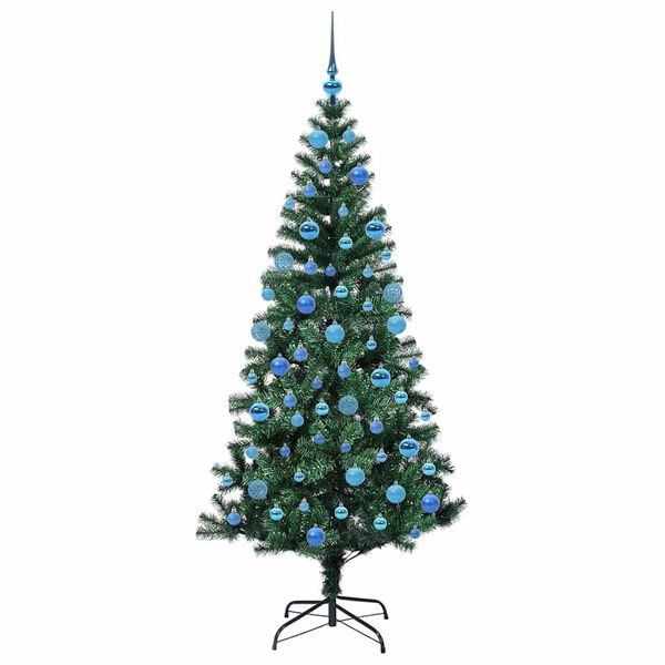 vidaXL &Aacute;rbol de Navidad Artificial Preiluminado Verde 180 cm PVC