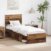 vidaXL Estructura de cama con cabecera Madera vieja 75 x 190 cm