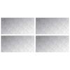 vidaXL Pelda&ntilde;o 4 uds. 80 x 40 cm Plateado Aluminio Rectangular
