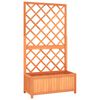 vidaXL Jardinera enrejada de jard&iacute;n madera de abeto marr&oacute;n 70x30x135cm
