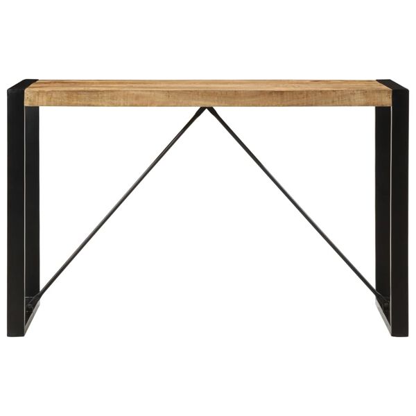 vidaXL Mesa de comedor madera maciza de mango rugoso 120x55x76 cm