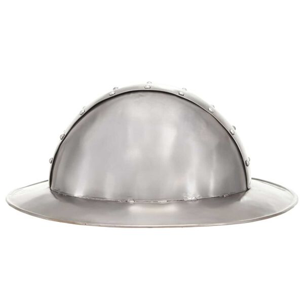 vidaXL R&eacute;plica de casco de caballero medieval antiguo LARP acero plata