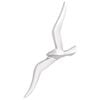 vidaXL Gaviota 2 uds. Plateado Aluminio