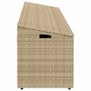 vidaXL Caja de almacenaje jard&iacute;n rat&aacute;n beige 220x50x58 cm