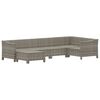 vidaXL Set de muebles de jardín 6 pzas y cojines ratán sintético gris