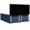vidaXL Cama box spring con colch&oacute;n tela azul 180x200 cm