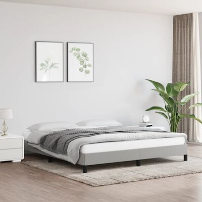 vidaXL Estructura de cama tela gris claro 160x200 cm