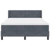 vidaXL Cama tipo Box Spring Gris oscuro 200 x 140 cm Terciopelo