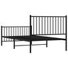 vidaXL Estructura cama sin colchón con estribo metal negro 100x200 cm