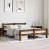 vidaXL Estructura cama sin colch&oacute;n madera pino marr&oacute;n miel 120x200 cm