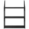 vidaXL Estante de pared con estante Roble Negro 60 x 21 x 78,5 cm
