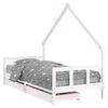 vidaXL Estructura cama ni&ntilde;os con cajones madera pino blanco 90x200 cm